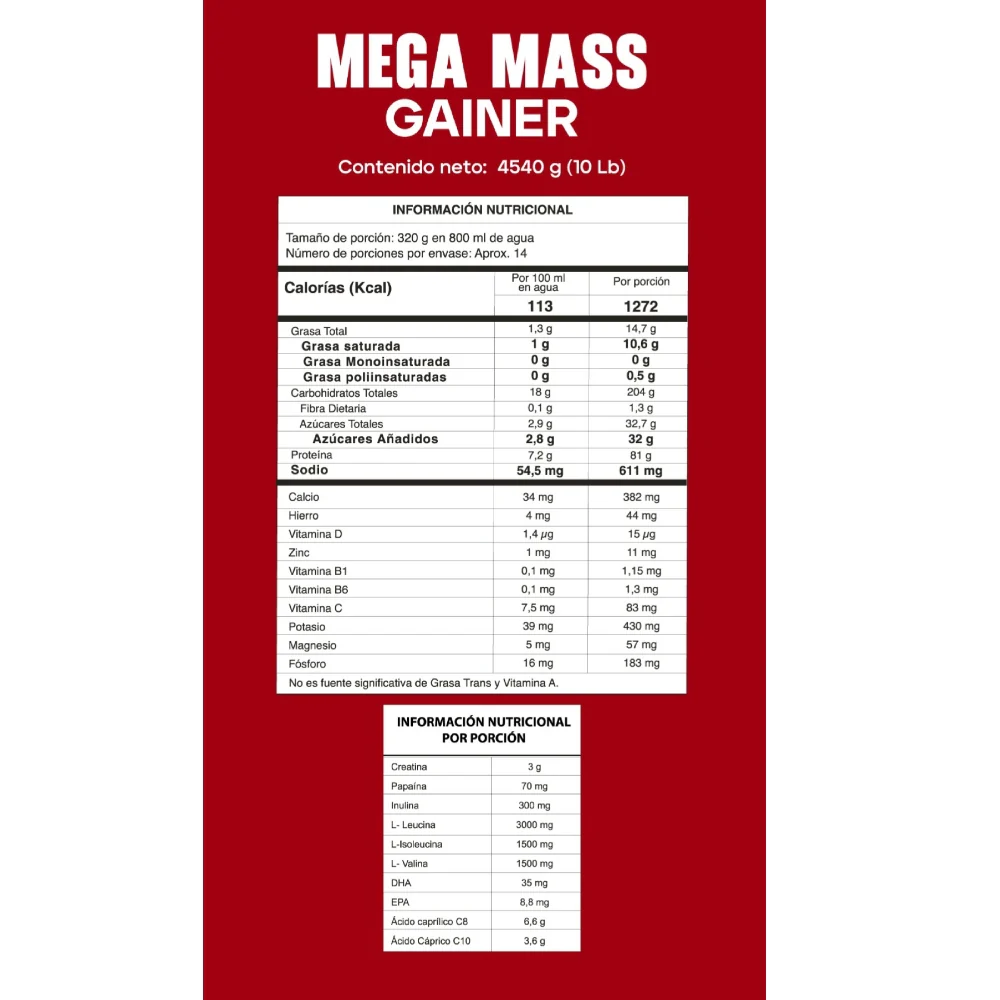 TNT Mega Mass Gainer 10LB - Image 2