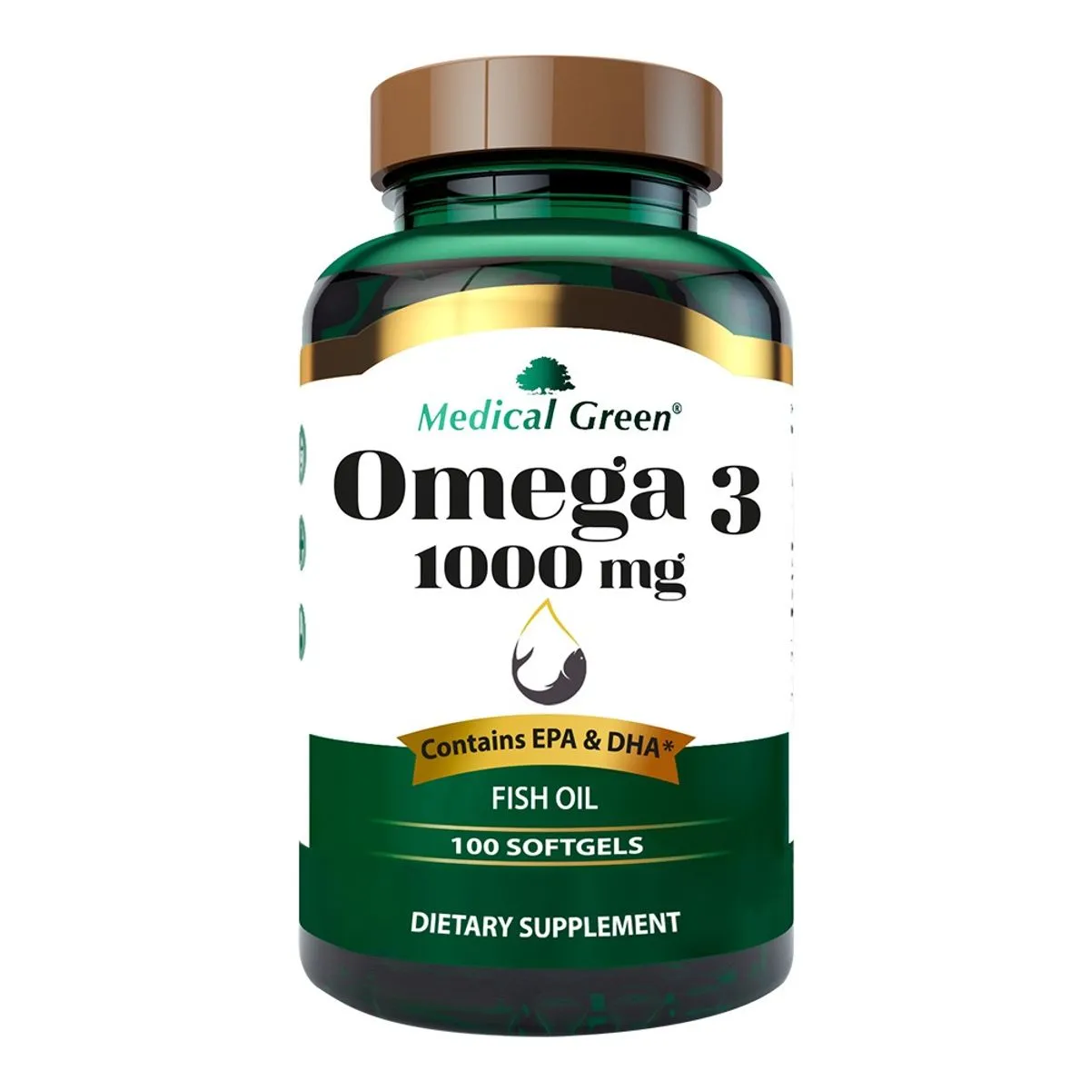 Omega 3 Medical Green 1000mg X 100 Cápsulas
