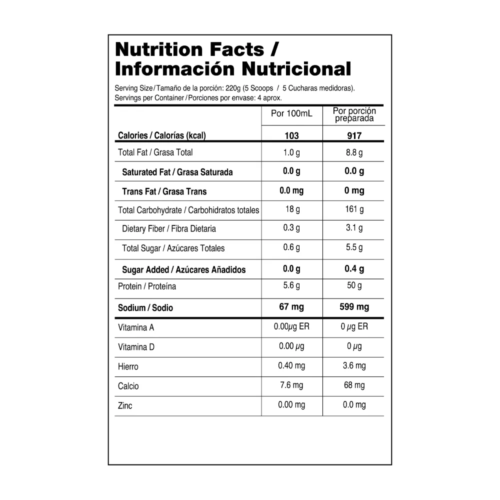 Proteina hipercalorica Titan Beef Mass 2 Libras – Vainilla Caramelo de Vitanas - Image 2