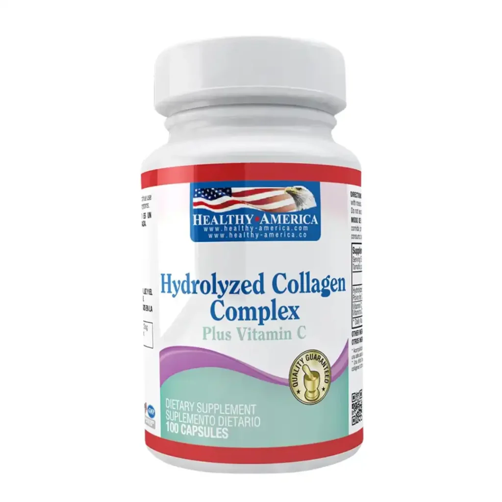Colágeno Hidrolizado + Vitamina C Healthy America X 100 Cápsulas