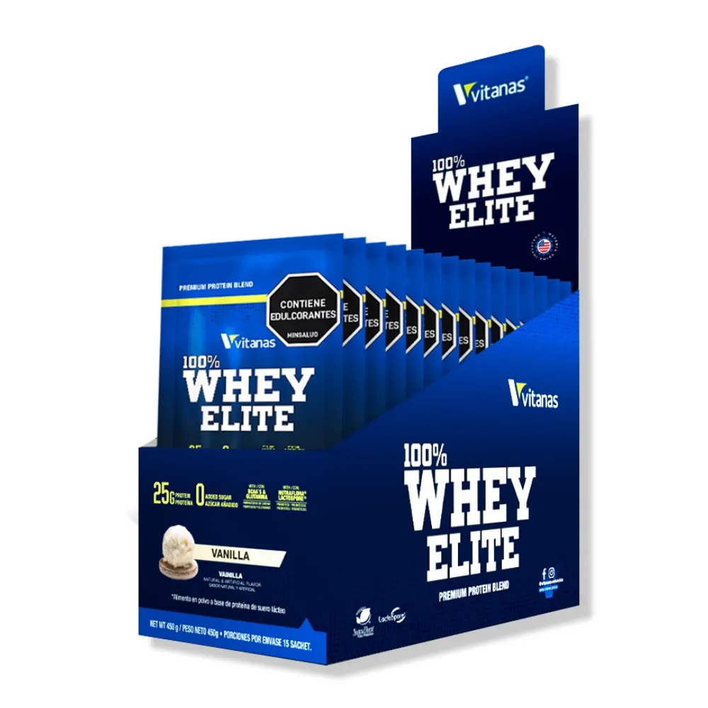 Whey Elite x15 Sachet – Vainilla de Vitanas